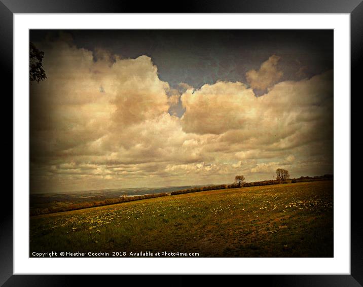 Clouds Over Blagdon Lake Framed Mounted Print by Heather Goodwin