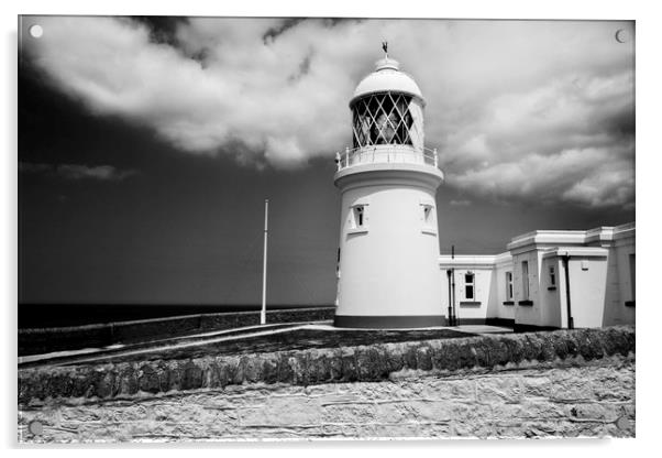 Pendeen Lighthouse Acrylic by David Hare