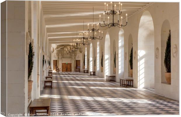 Chateau Chenonceau Gallery Canvas Print by Brian Jannsen