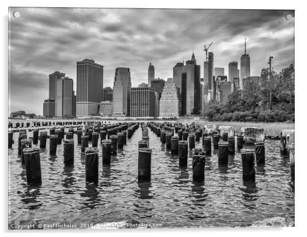 Manhattan from Brooklyn Bridge Park Acrylic by Paul Nicholas