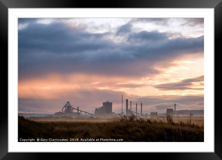 Industrial Sunrise Framed Mounted Print by Gary Clarricoates