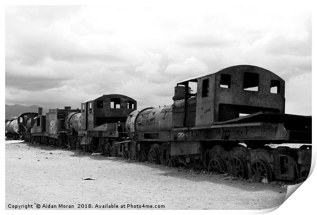 Train Graveyard, Uyuni, Bolivia   Print by Aidan Moran