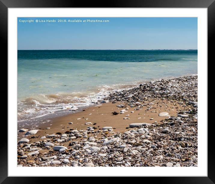 Pebbles, Bridlington Beach Framed Mounted Print by Lisa Hands