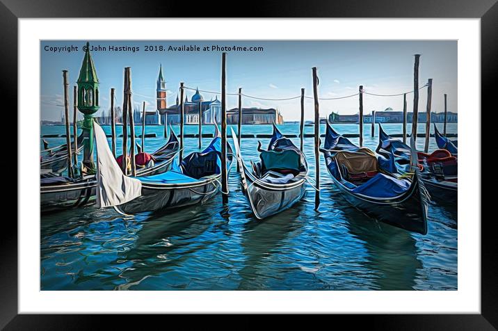 Serenity of Venice Framed Mounted Print by John Hastings