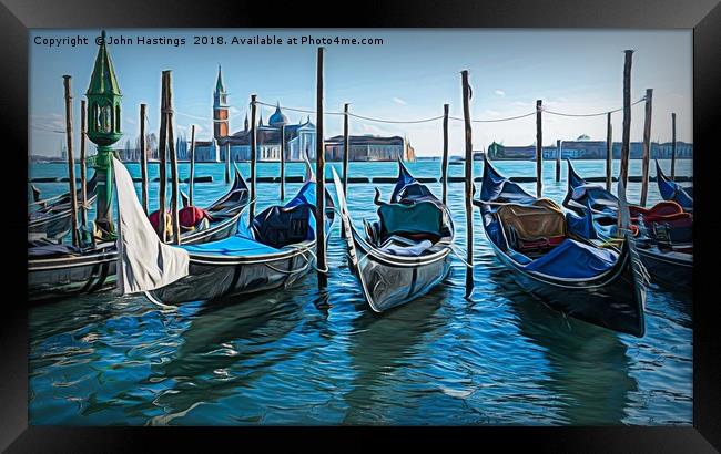 Serenity of Venice Framed Print by John Hastings