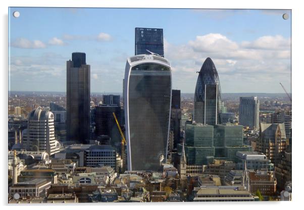 London Cityscape Skyline  Acrylic by Andy Evans Photos