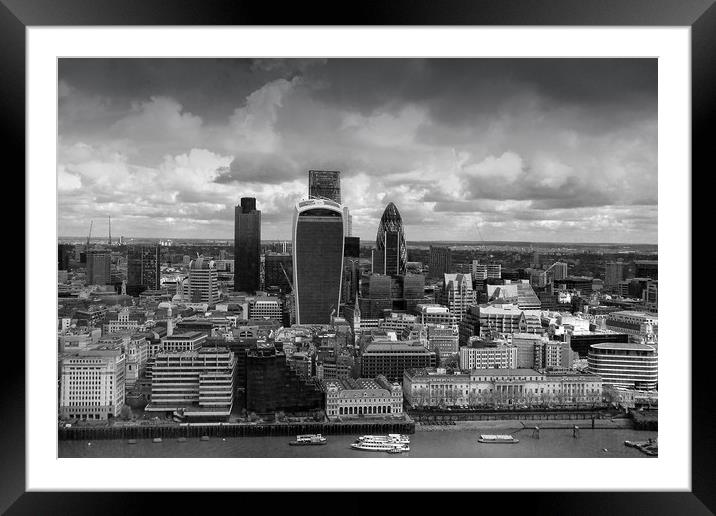 London Cityscape Skyline  Framed Mounted Print by Andy Evans Photos
