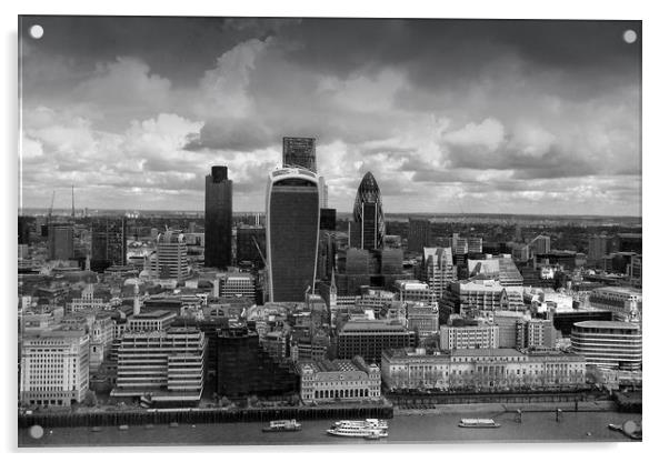 London Cityscape Skyline  Acrylic by Andy Evans Photos