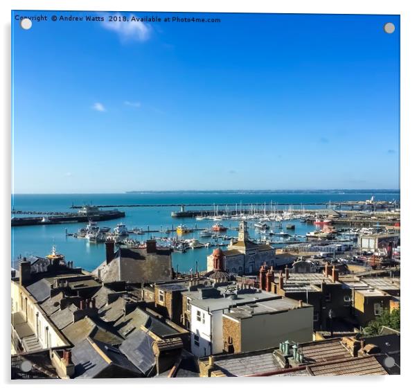 Ramsgate Harbour Acrylic by Andy Watts