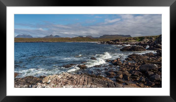 Achnahaird Bay and the Hills of Assynt Framed Mounted Print by Iain MacDiarmid