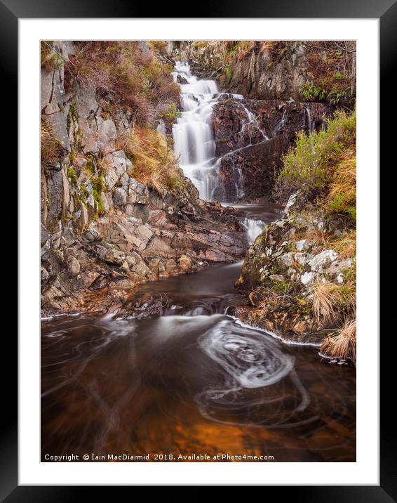 Allt Charaidh Waterfall Framed Mounted Print by Iain MacDiarmid