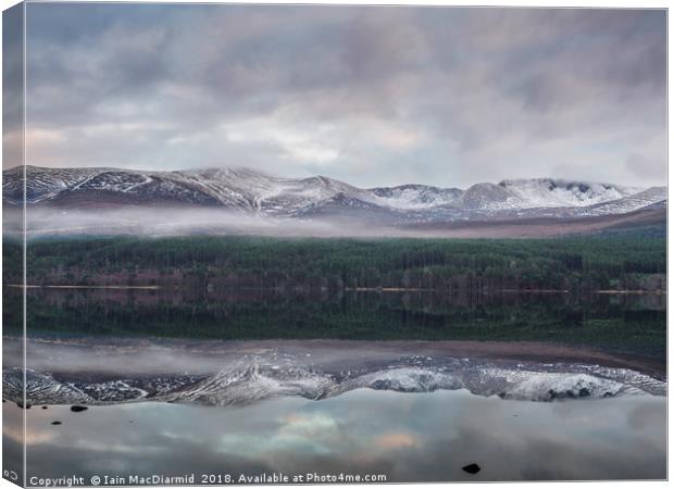 Loch Morlich and the Cairngorm Massif Canvas Print by Iain MacDiarmid