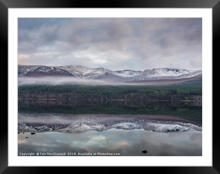 Loch Morlich and the Cairngorm Massif Framed Mounted Print by Iain MacDiarmid