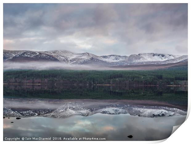 Loch Morlich and the Cairngorm Massif Print by Iain MacDiarmid