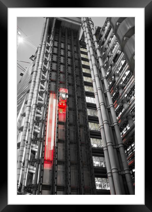 Light Trails Lloyd's of London Framed Mounted Print by adrian parker