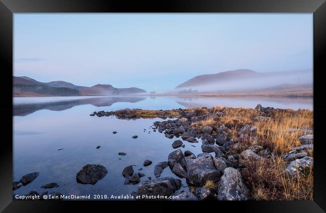 Misty Loch Droma Framed Print by Iain MacDiarmid