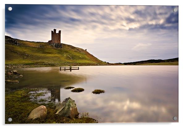 Dunstanburgh Castle Northumberland Acrylic by David Lewins (LRPS)