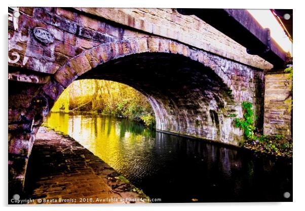 Kirkstall Canal Bridge Acrylic by Beata Bronisz
