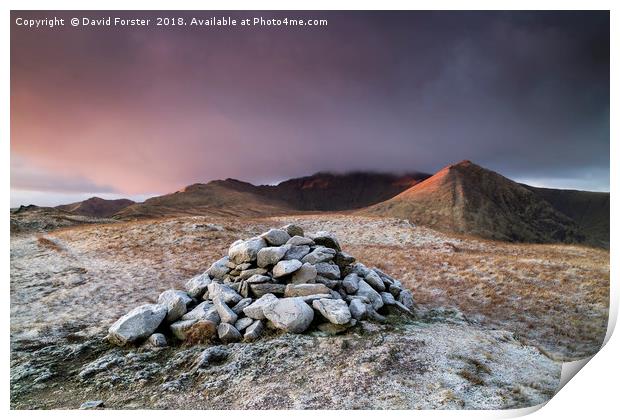 Mountain Dawn, Helvellyn Print by David Forster