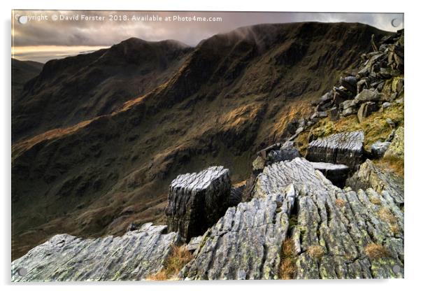  Striding Edge Viewpoint Acrylic by David Forster