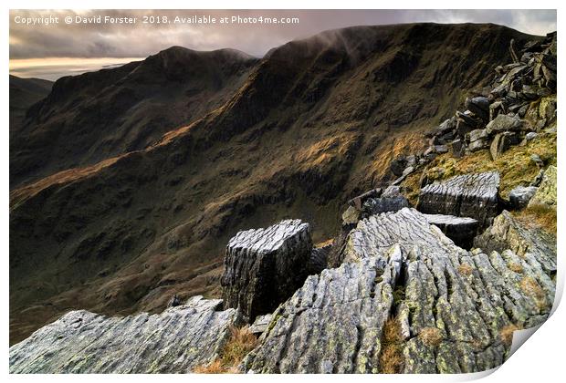  Striding Edge Viewpoint Print by David Forster