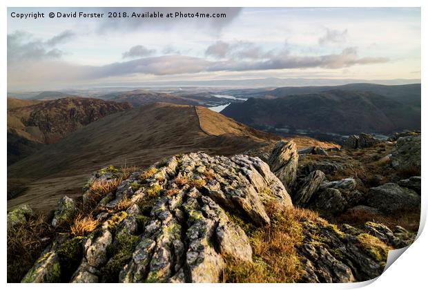 Striding Edge Viewpoint Print by David Forster
