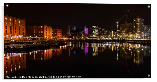 Salthouse Dock Liverpool Acrylic by Rob Mcewen