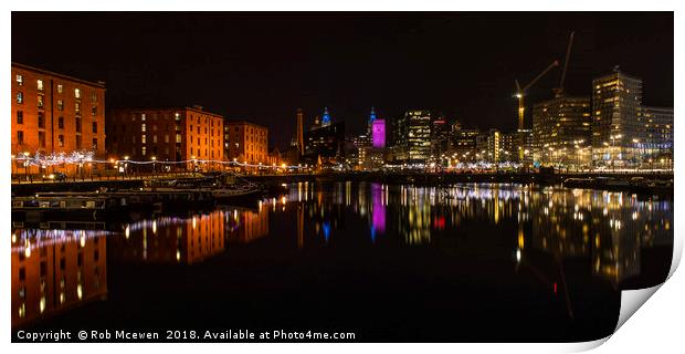 Salthouse Dock Liverpool Print by Rob Mcewen