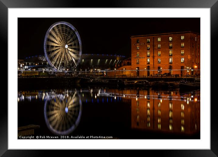 Salthouse Dock and Liverpool Eye Framed Mounted Print by Rob Mcewen