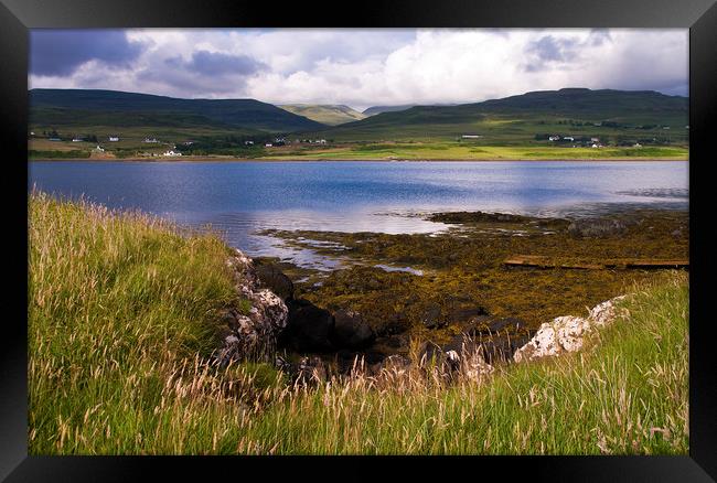 Loch Snizort on a Summer Day, Isle of Skye Framed Print by Jacqi Elmslie