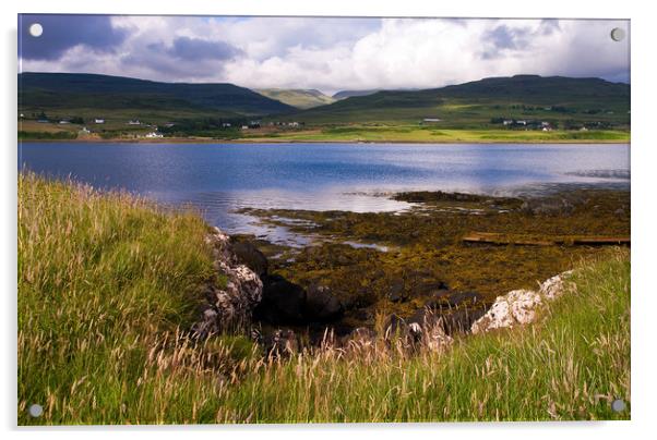 Loch Snizort on a Summer Day, Isle of Skye Acrylic by Jacqi Elmslie