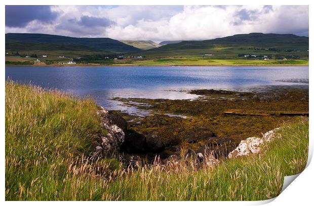 Loch Snizort on a Summer Day, Isle of Skye Print by Jacqi Elmslie