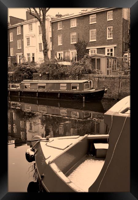 Narrow boat Grand Union Canal Camden Framed Print by Andy Evans Photos