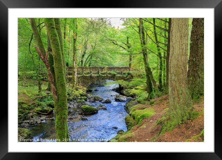 Old Stone Bridge over Crow Water Framed Mounted Print by Richard Long