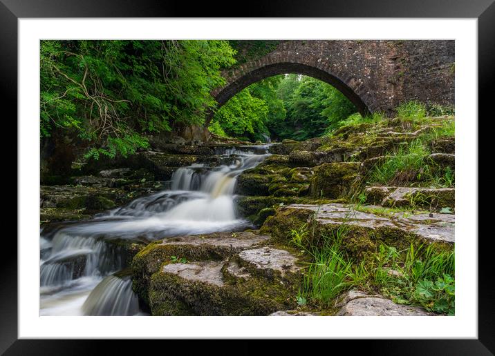 Couldron Falls Yorkshire Framed Mounted Print by Mark Hawkes