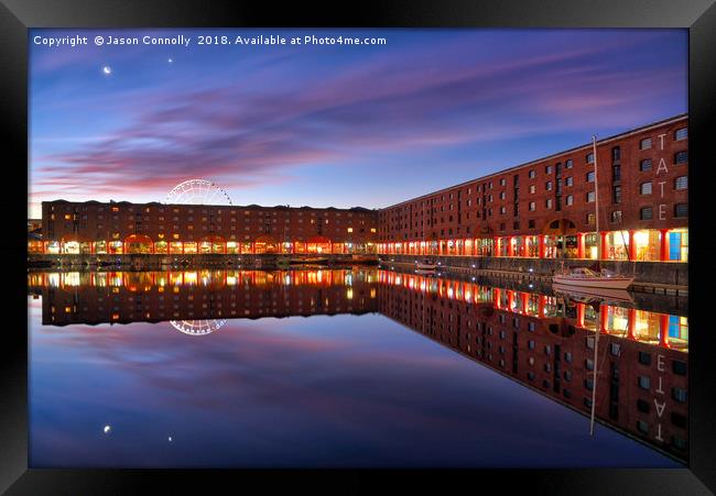 Sunrise On The Docks Framed Print by Jason Connolly