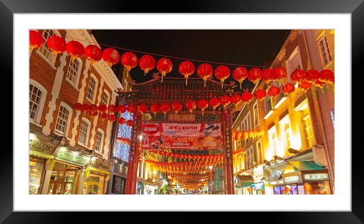 Chinese New Year celebrations Framed Mounted Print by Mark Draper