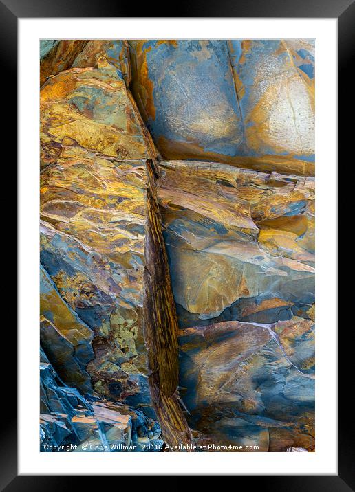 Slate at Dollar Cove Framed Mounted Print by Chris Willman