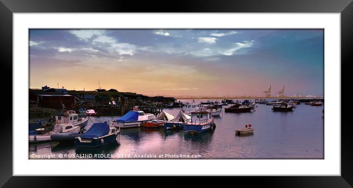 "Misty Evening light at Paddy's Hole" Framed Mounted Print by ROS RIDLEY