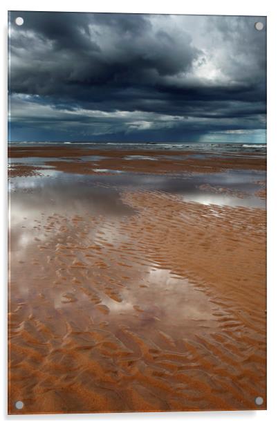reflections, balmedie beach Acrylic by Craig MacKenzie
