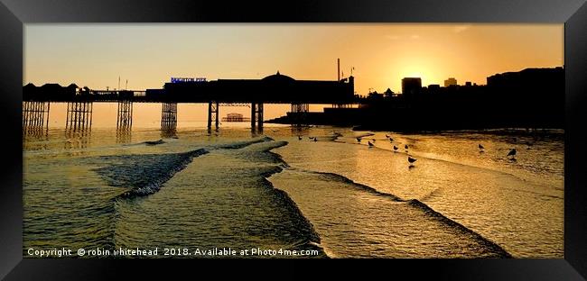 The Brighton Piers Framed Print by robin whitehead