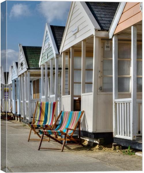 Southwold Deckchairs Canvas Print by Diana Mower