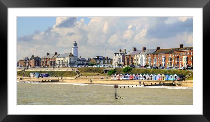 Southwold Promenade Framed Mounted Print by Diana Mower