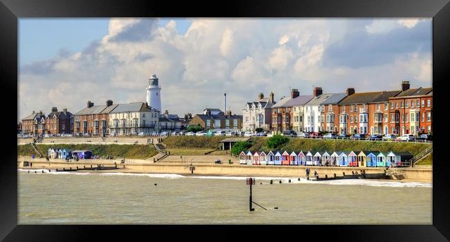 Southwold Promenade Framed Print by Diana Mower