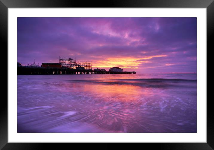 Clacton Pier Purples Framed Mounted Print by Rob Woolf