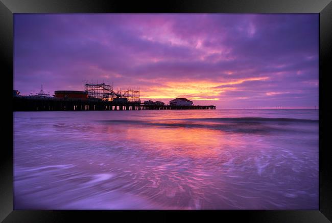 Clacton Pier Purples Framed Print by Rob Woolf