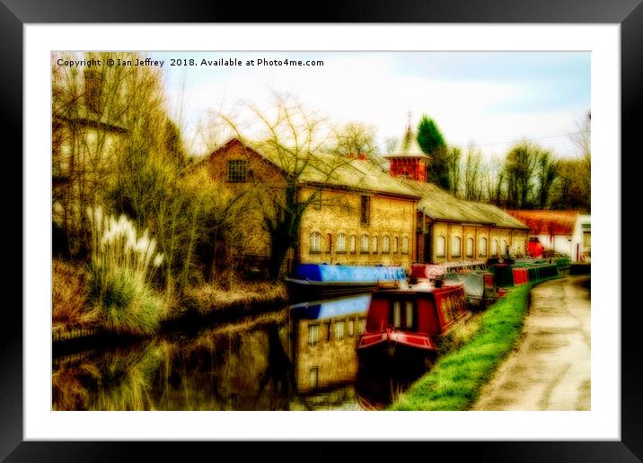 By The Canal  Framed Mounted Print by Ian Jeffrey