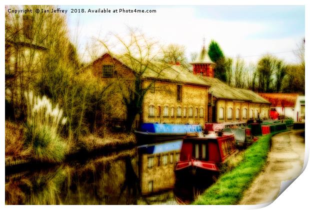 By The Canal  Print by Ian Jeffrey