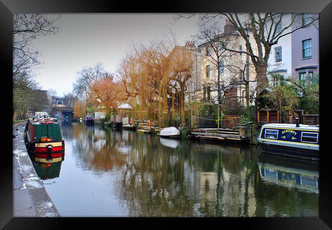 Narrow boats Grand Union Canal Camden Framed Print by Andy Evans Photos