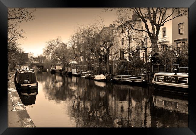 Narrow boats Grand Union Canal Camden Framed Print by Andy Evans Photos